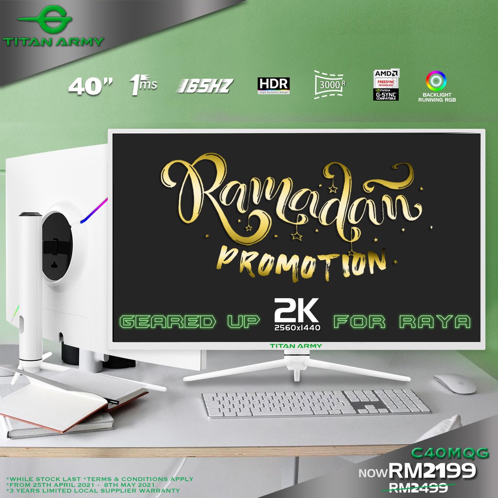 TITAN ARMY 40" 2K 165Hz 1ms Gaming Monitor(C40MQG) | Shopee Malaysia