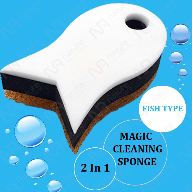 UP Aqua 2 in 1 Magic Cleaning Sponge For Aquarium - clean algae