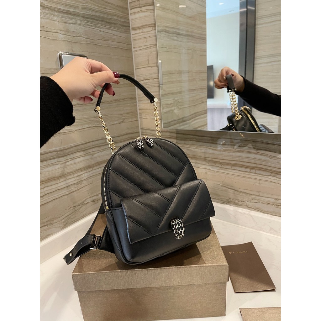 Bulgari backpack real shots, women's bags, handbags, shoulder bags,  temperament bags, female wild st | Shopee Malaysia