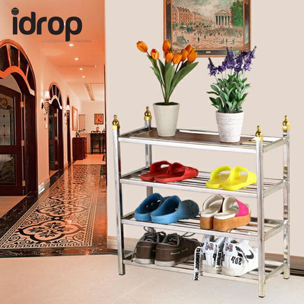 4 Layer Stainless Steel Square Tube Shoe Rack(silver) Shopee Malaysia