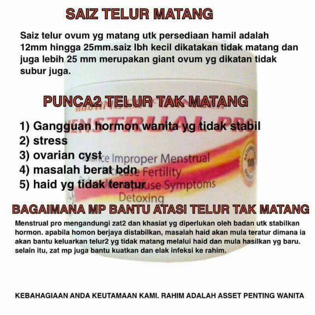 Menstrual Pro Wpro Free Shaker Upt Shopee Malaysia