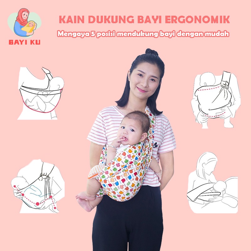 Kain Dukung Bayi Ergonomic Infant Baby Carrier Slings Wrap Backpack Carrier Newborn Breastfeeding