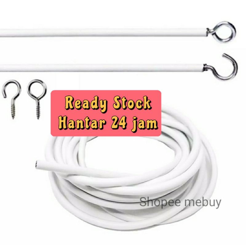 Spring Langsir 1 Meter Dawai Langsir Tali Langsir Screw Langsir Shopee Malaysia