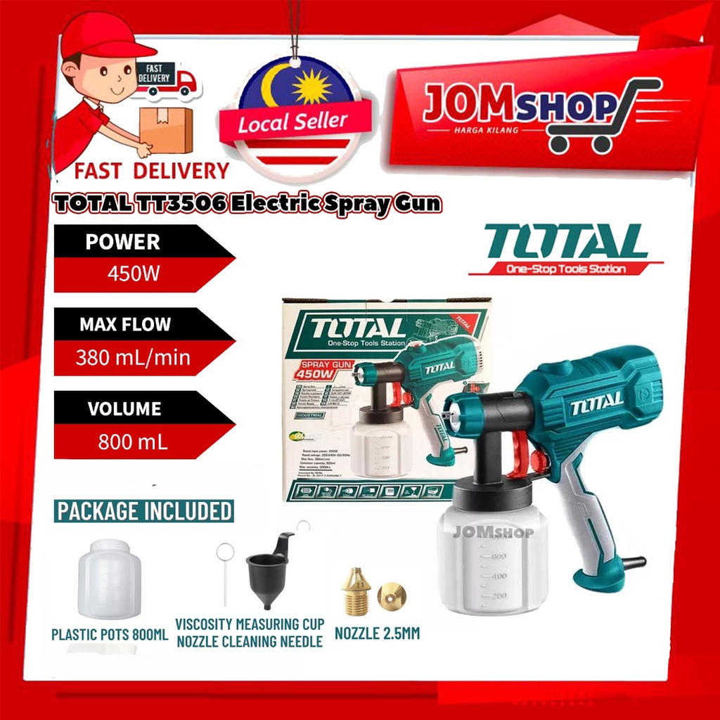 TOTAL Spray Gun TT3506 450W Home Painter Sprayer Machine Electric Car