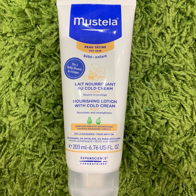 mustela nourishing lotion with cold cream