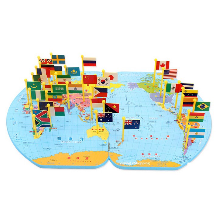 World Map & Flag Matching Game (Ready Stock) | Shopee Malaysia