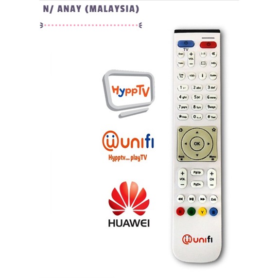 N Anay S Alat Kawalan Jauh Hypp Tv Remote Control For Hypptv Unifi Tv Ec6106v5 Ec6108v8