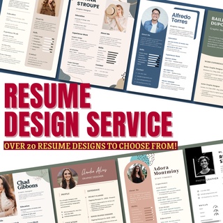 RESUME Design Service! Over 20 Designs to choose from! [Professional, Minimalist, Modern and Aesthetic Resume designs]