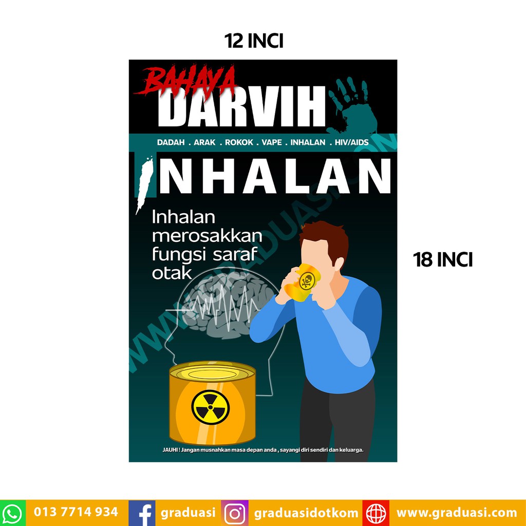 Poster Keceriaan Sekolah Bahaya Darvih Merokok Dadah Arak Inhalan Hiv Poster Ppda 12 X 18 Inci Qts Shopee Malaysia