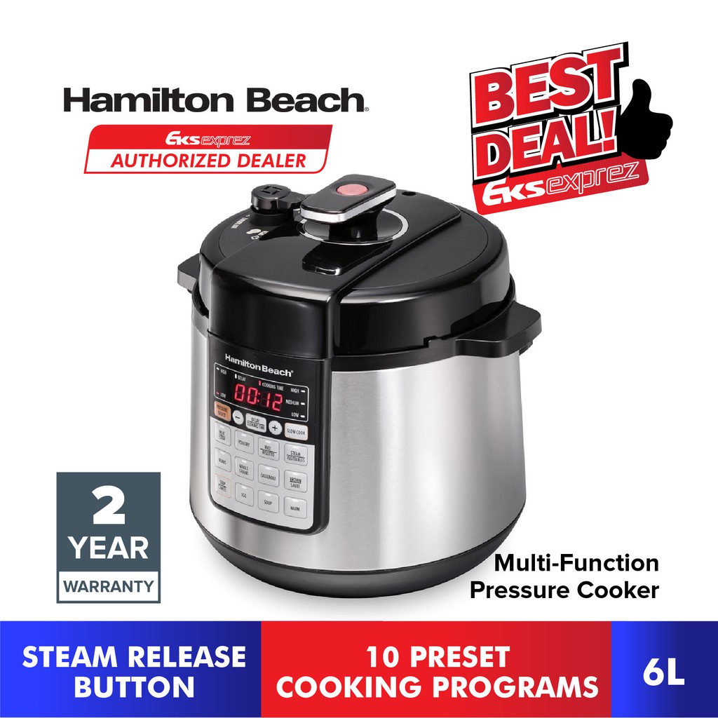 Hamilton Beach 10 In 1 Multi-Function Pressure Cooker (6L) 34502-SAU