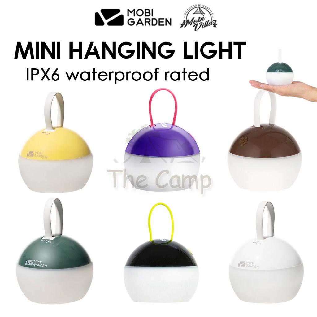 Mobi Garden Mini Hanging LED Light Waterproof IPX6 Table Lamp Camping Lantern Outdoor USB Hiking Fishing