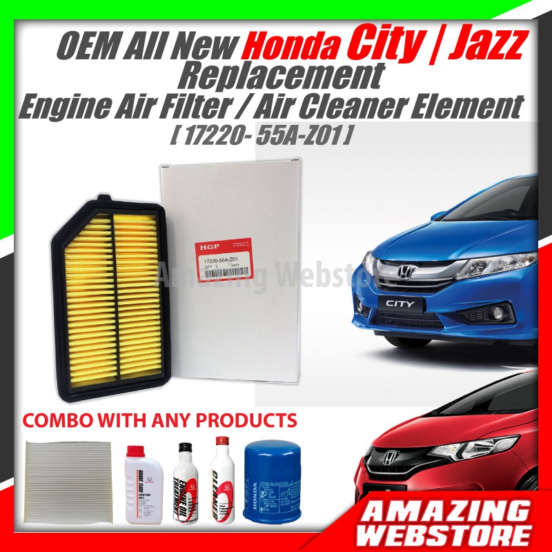 Oem Honda All New City Jazz 2014-2017 Engine Air Filter [ 17220-55A-Z01 ] | Shopee Malaysia