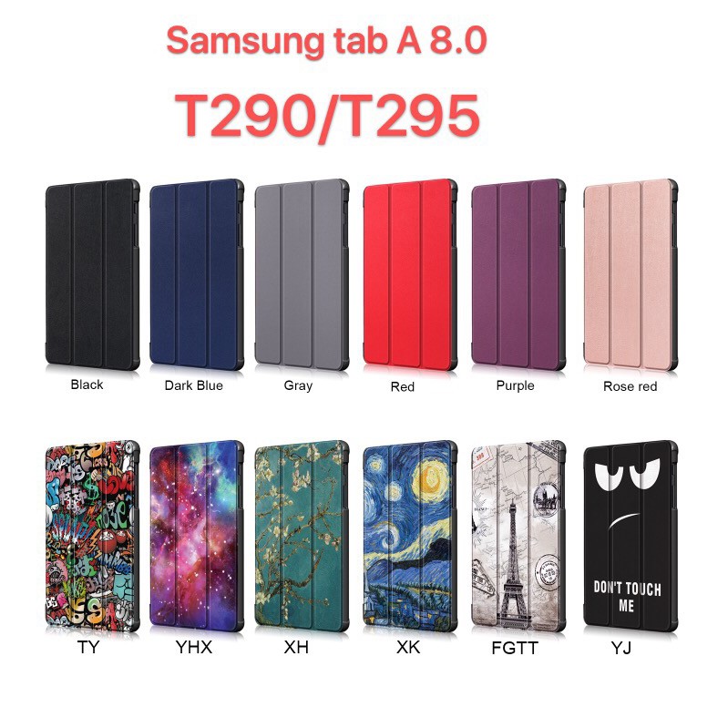 per ongeluk collegegeld Bemiddelaar Case Samsung Galaxy Tab A 8.0 SM- T290 T295 2019 Ultra Slim Leather Stand  Cover Fashion Android Mobile Accessories Tablet | Shopee Malaysia