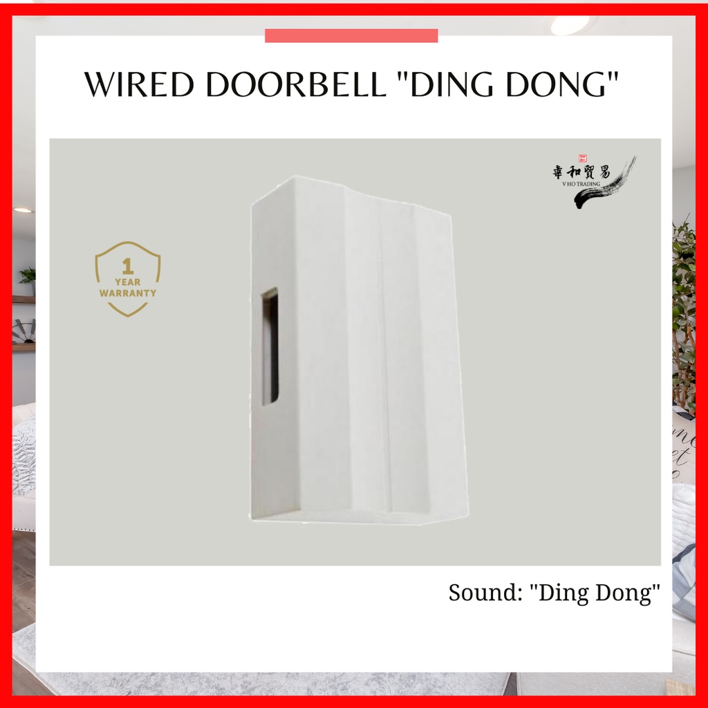 Wired Doorbell AC Door Bell 240V Wiring Loceng Ding Dong, Sound "Ding