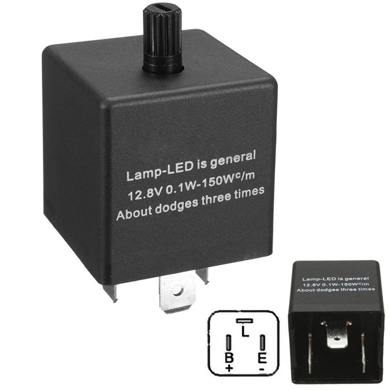 1Pcs 12V 3PIN Electronic LED Adjustable Flasher Relay For Car Turn