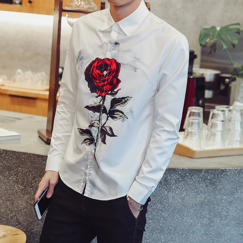 red rose shirt mens