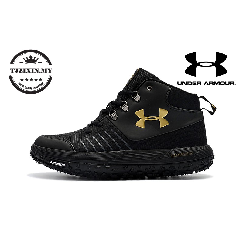 under armour shoes black gold