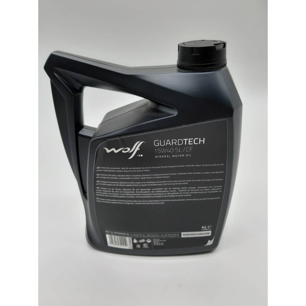 Wolf Guardtech 15w40 Sl Cf 4l Mineral Motor Oil Shopee Malaysia