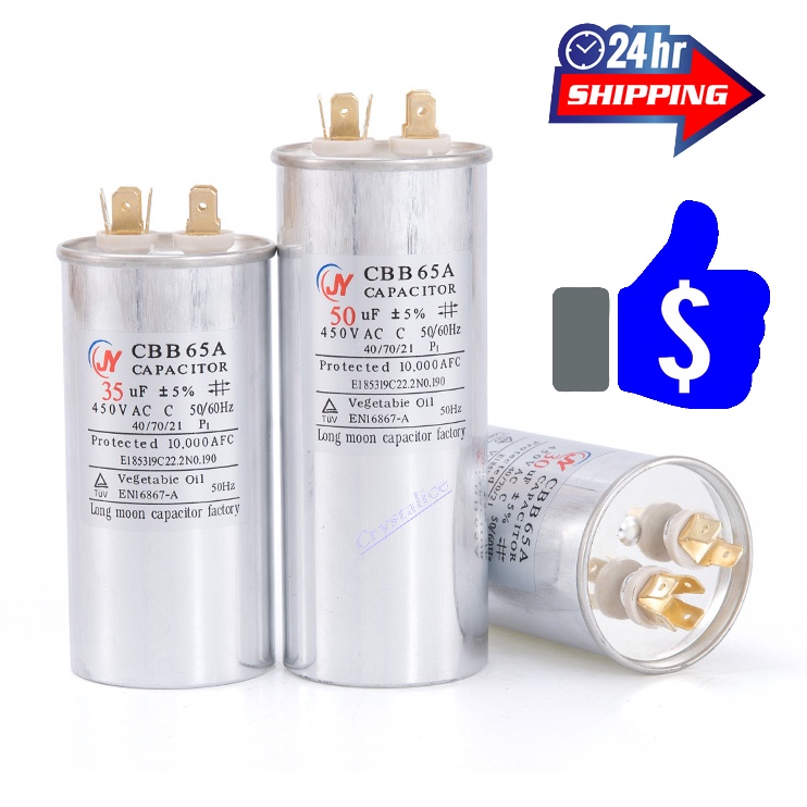CBB65 Aircond Capasitor Kapacitor JY Air Conditioner Compressor Running