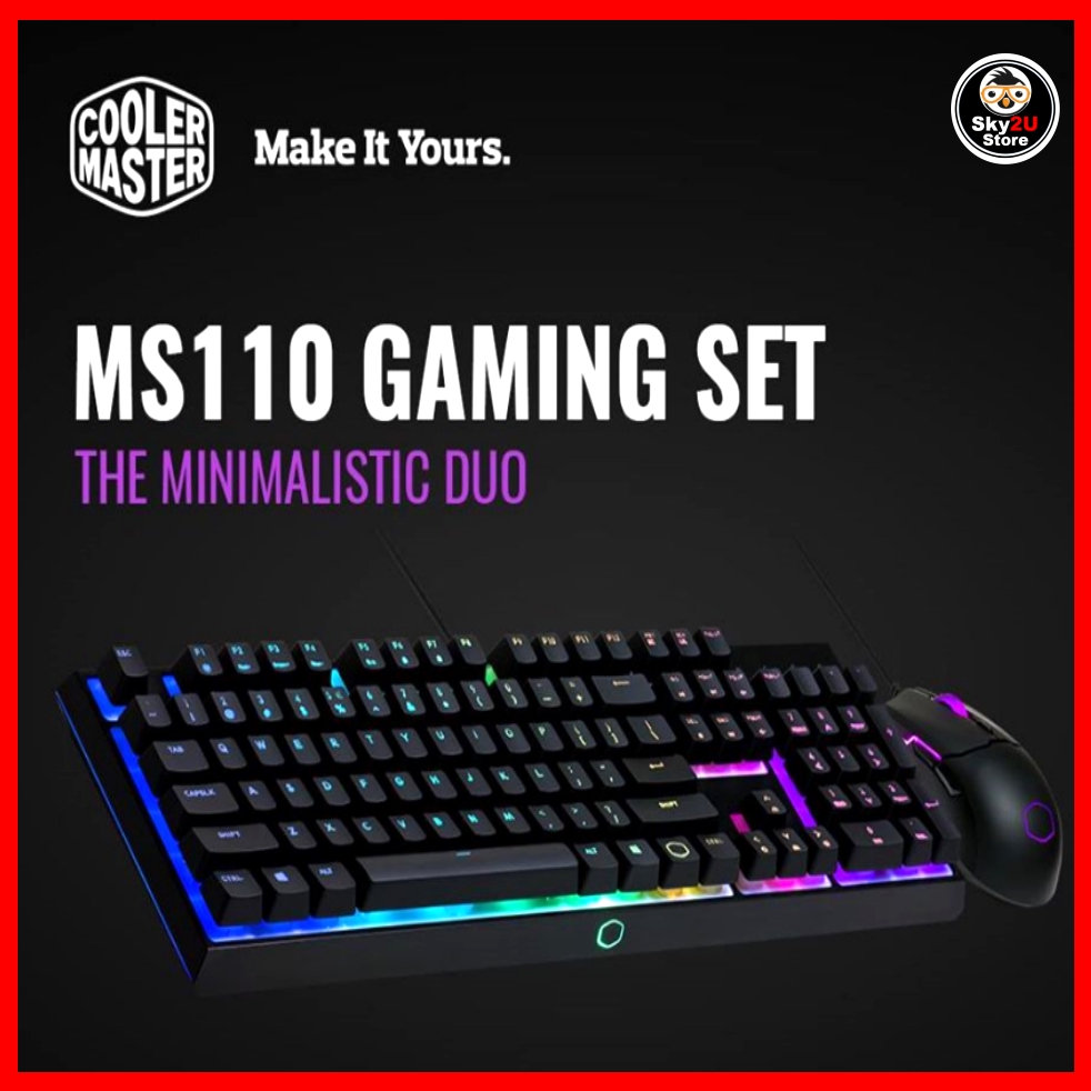 Cooler Master Ms110 Rgb Gaming Keyboard And Mosue Combo Shopee Malaysia