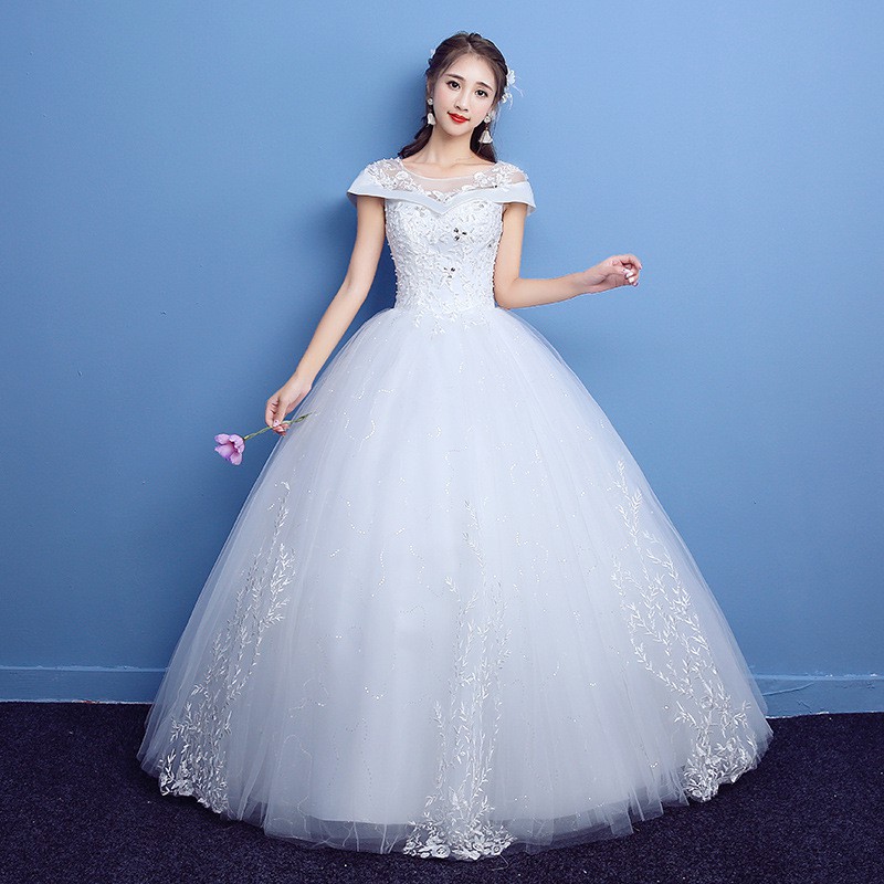 2018 New Wedding Dress With Round Bow Tie Skinny And Skinny