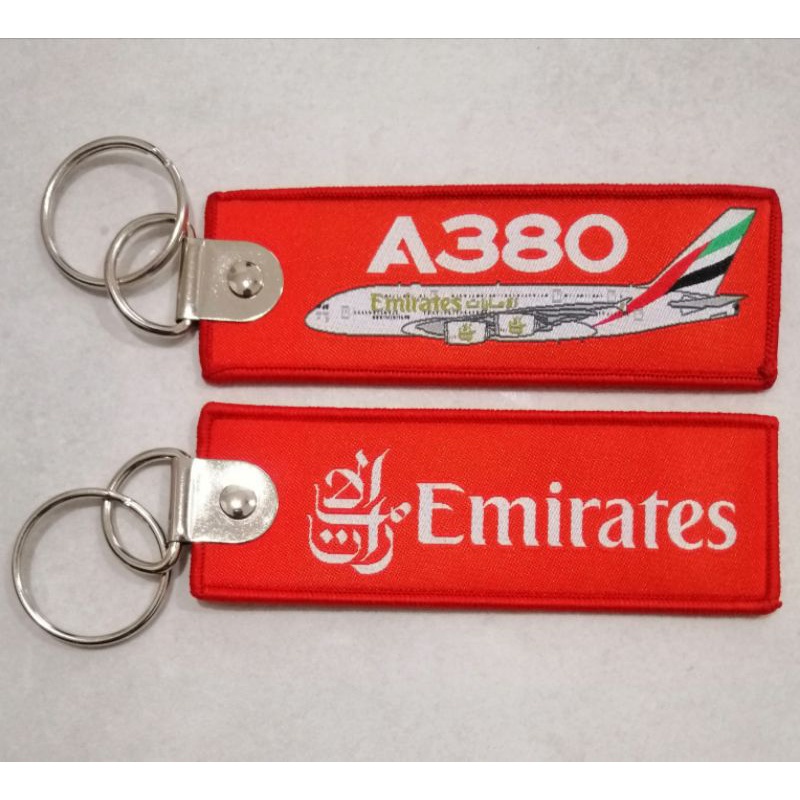 Keychain Emirates Airline Airbus A380 Woven keychain Shopee Malaysia