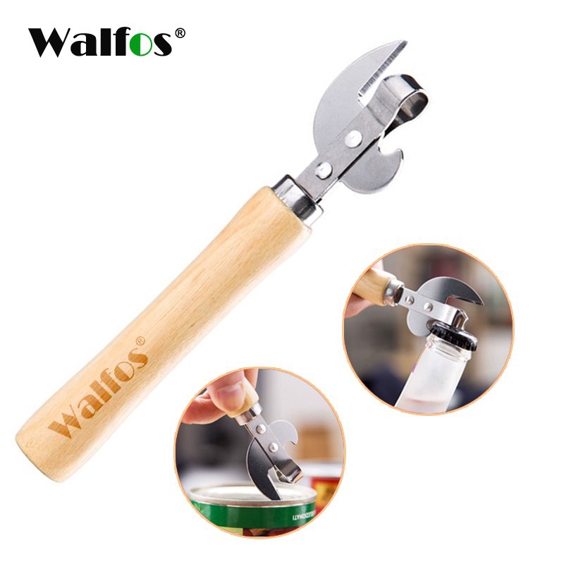 Walfos Easy Manual Side Cut Metal Beer Bottle Opener Stainless Steel