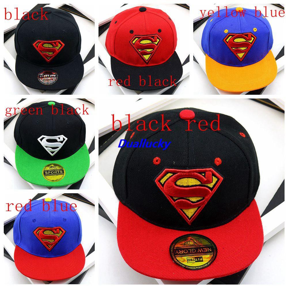 Superman Boys Baseball Cap Kids Snapback Hat Embroidery Flat Brimmed Shopee Malaysia - superman cap roblox