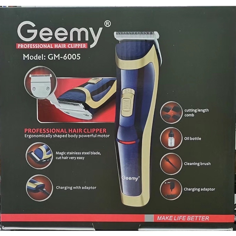 Geemy GM6005 Professional Hair Clippers, Rechargeable Trimmer Hair
