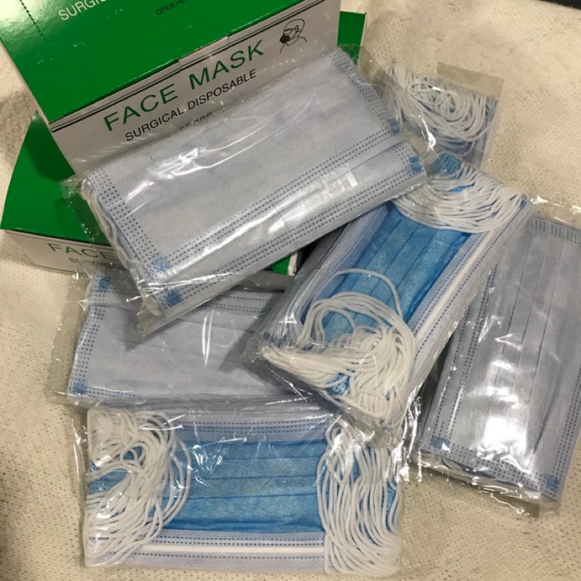 READY STOCK LOOSE PACK (25pcs) - 3ply surgical disposable face 