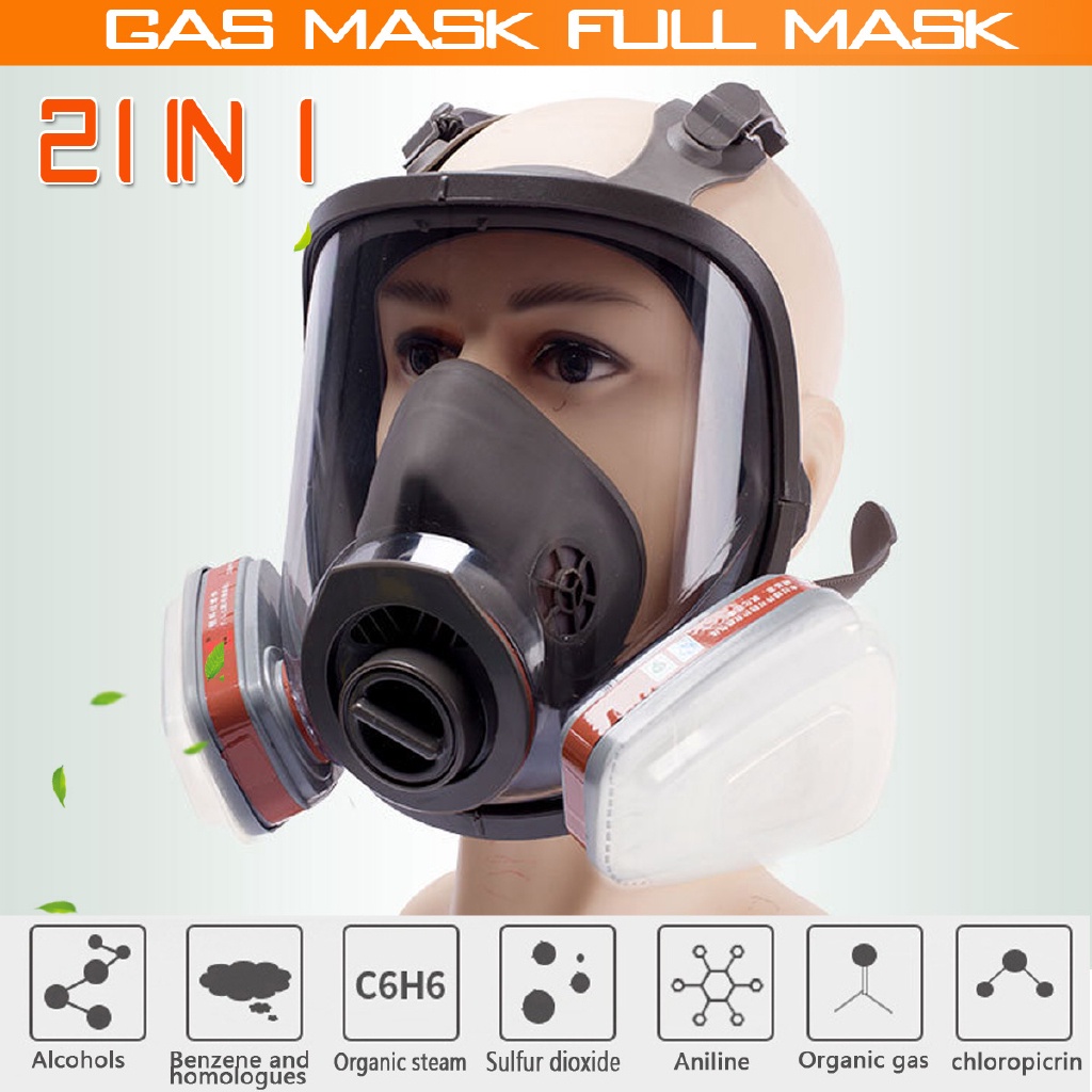 21 in 1 Chemical Gas Mask Chemical Biological Radioactive Contamination ...