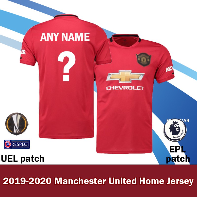 NEW 2019/2020 Manchester United home jersey red for men | Shopee Malaysia