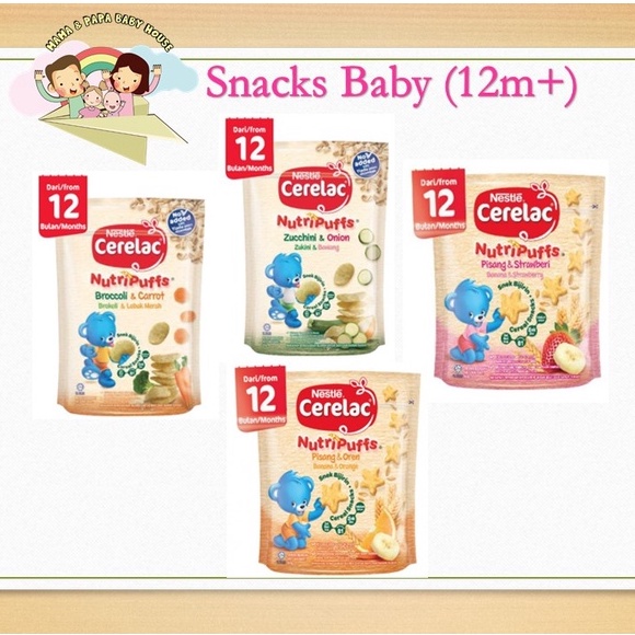 Nestle Cerelac Nutripuffs Snack BIskut Baby (For 12 months and above ...