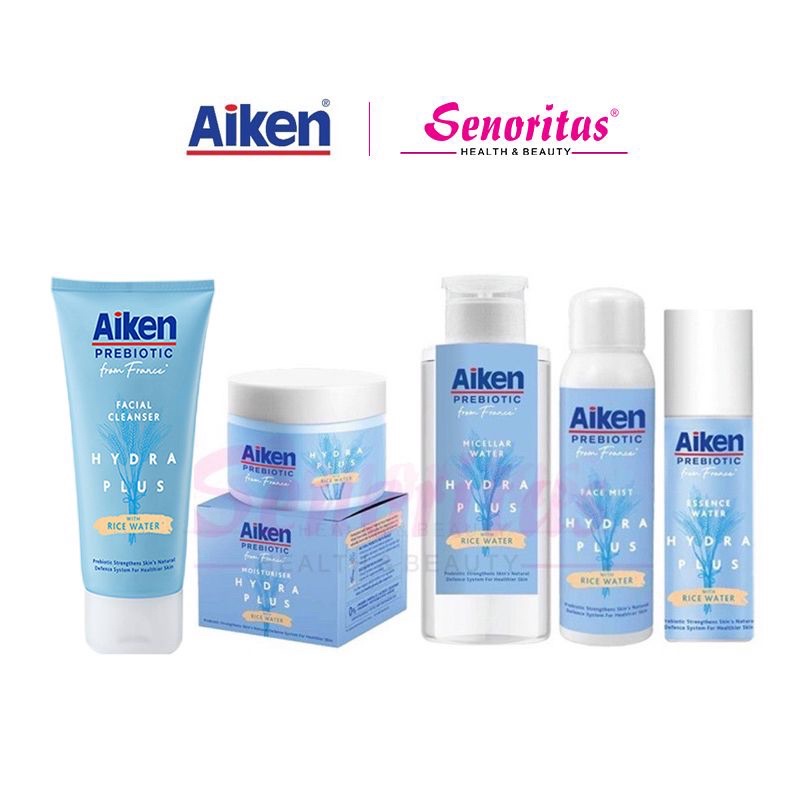 AIKEN Prebiotic Hydra Plus Cleanser/Essence Toner/Moisturizer Shopee