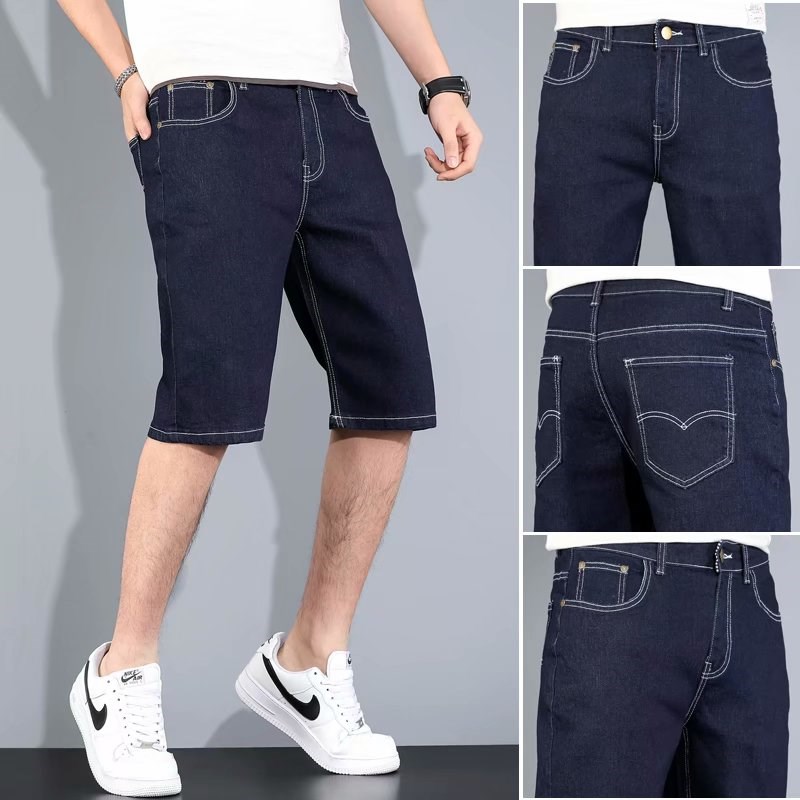Mollge Seluar Jeans Lelaki Slim Fit Jeans Men Straight Cut Jeans Seluar Panjang Denim Jeans Man Pants Pendek Shorts Shopee Malaysia