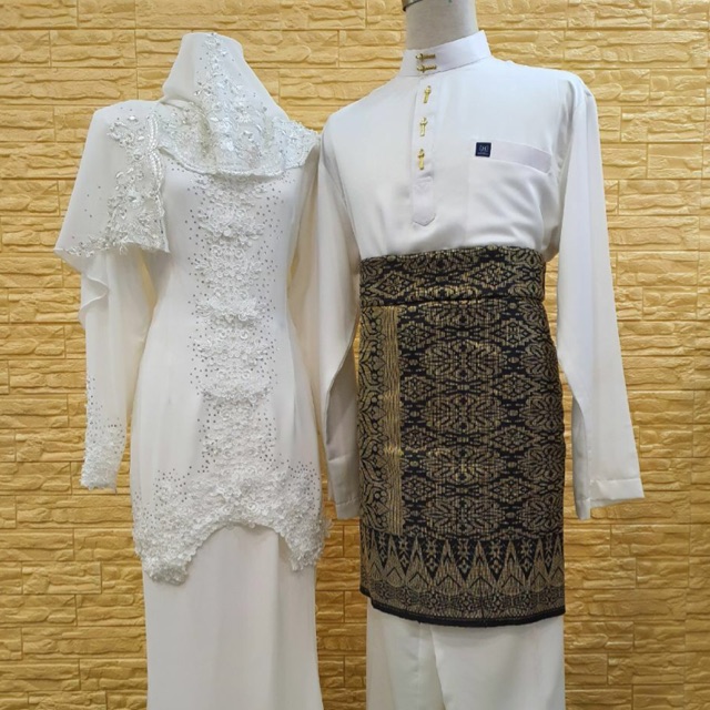 BAJU NIKAH Tunang KURUNG MODEN BAJU MELAYU PUTIH OFF BAJU NIKAH Tunang KURUNG MODEN BAJU MELAYU PUTIH OFF