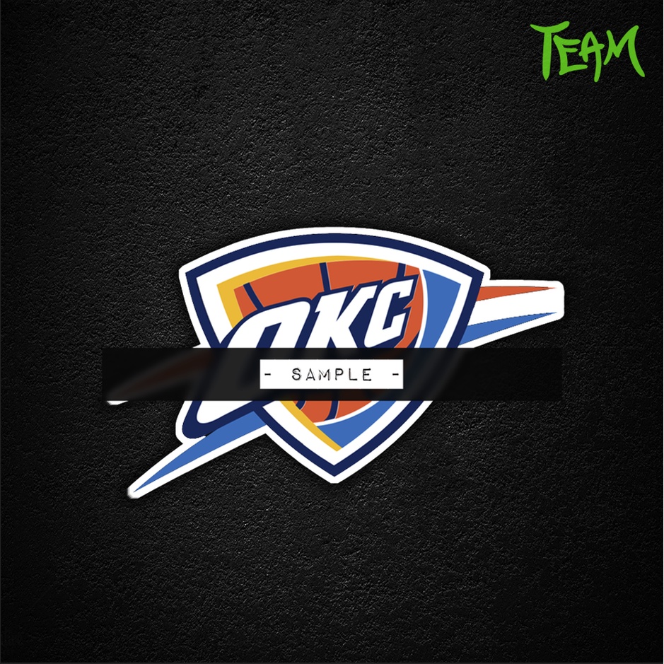 OKLAHOMA CITY THUNDER - Premium Fan-made Sticker (TEAM Series) | Shopee ...