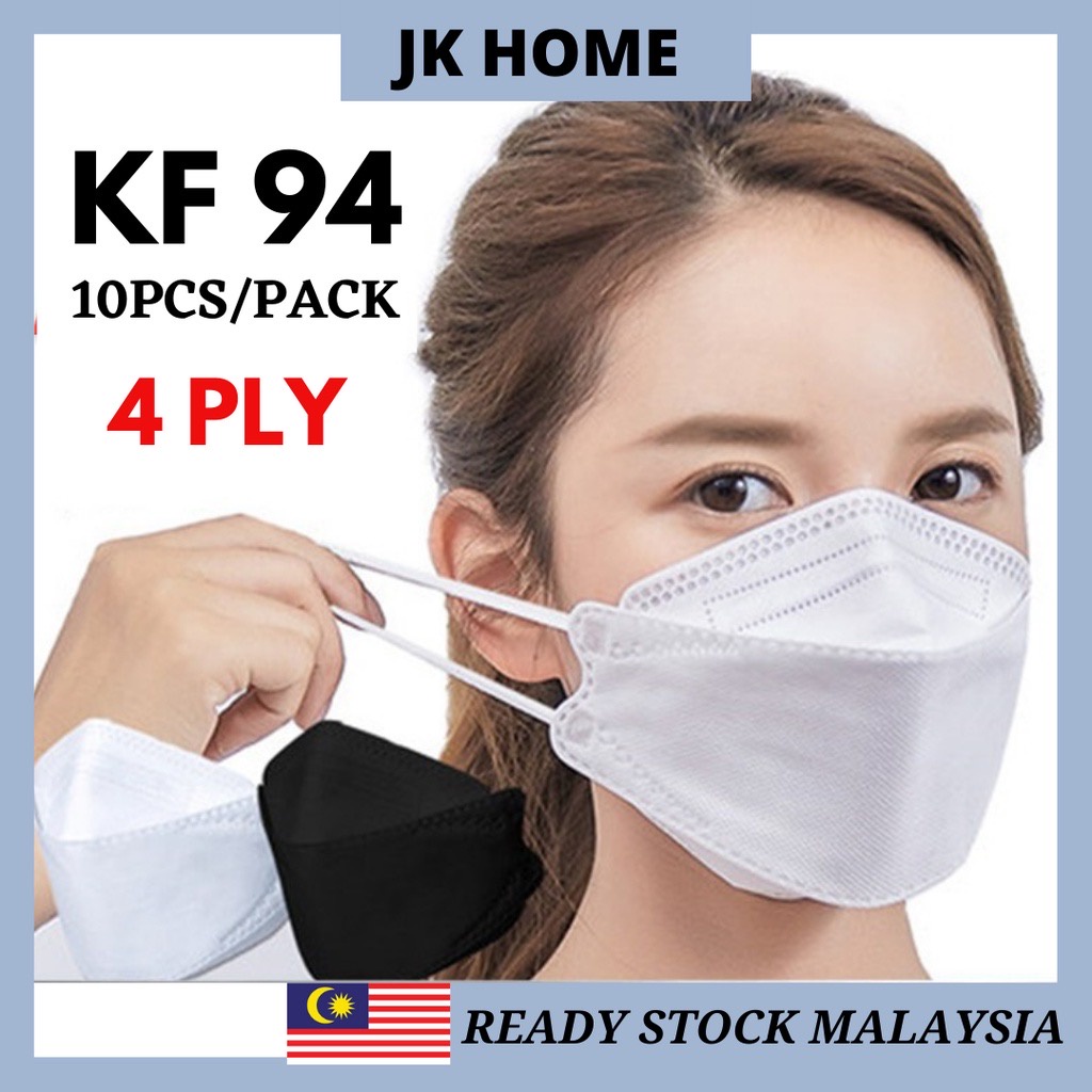 JK HOME Korea Face Mask 4ply Adult Mask KF94 Reusable Protective White Mask Not Single Use Topeng muka 口罩