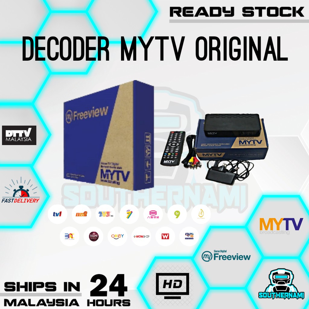 100 Original Decoder Mytv Complete Box Fullset Myfreeview Dekoder Hdtv Tv Malaysia Channel Dtv Original Tv Box Shopee Malaysia