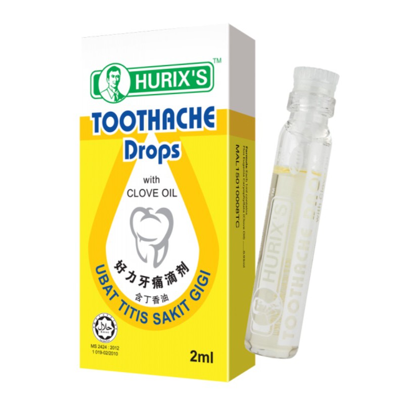 Ready Stock Hurix S Toothache Drops With Clove Oil Ubat Titis Sakit Gigi Exp Date 2022 Shopee Malaysia