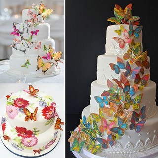 Prime Rice Wafer Birthday Cake Decoration Edible Paper Butterflies