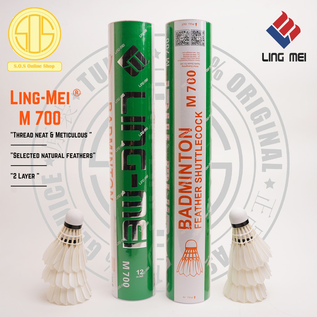 ORIGINAL !! Ling Mei Shuttlecock Feather M700 / M600 Shopee Malaysia