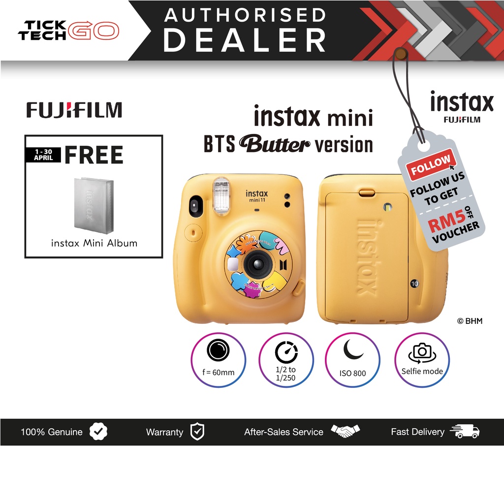 Fujifilm instax mini 11 BTS Butter Version | Shopee Malaysia
