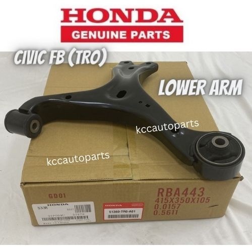 (1 PAIR) ORIGINAL HONDA CIVIC FB 1.8cc/2.0cc (TRO)FRONT LOWER ARM 51350 ...