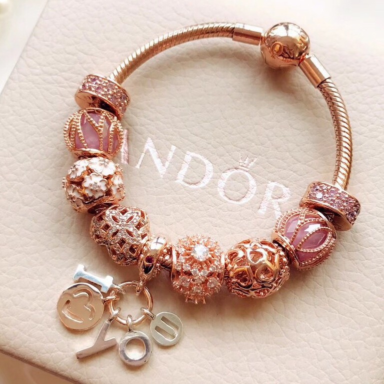 Pandora Rose Gold Plated Bracelet DIY 