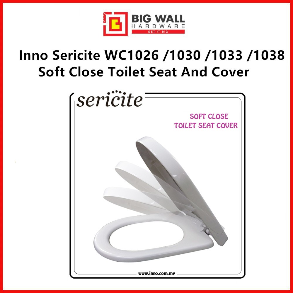 Inno Sericite WC1026 /1030 /1033 /1038 Soft Close Toilet Seat And Cover (Big Wall Hardware)