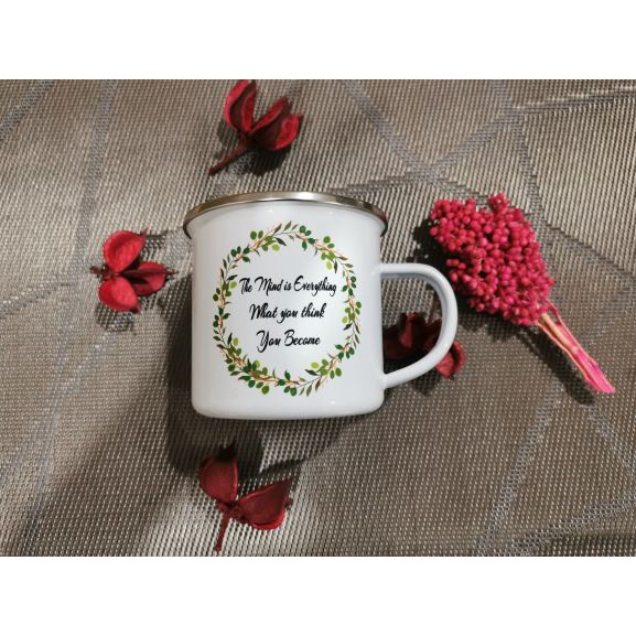 Personal customize mug enamel - metal mug / custom mug metal / cawan / mug / personalized mug / heritage mug / cup