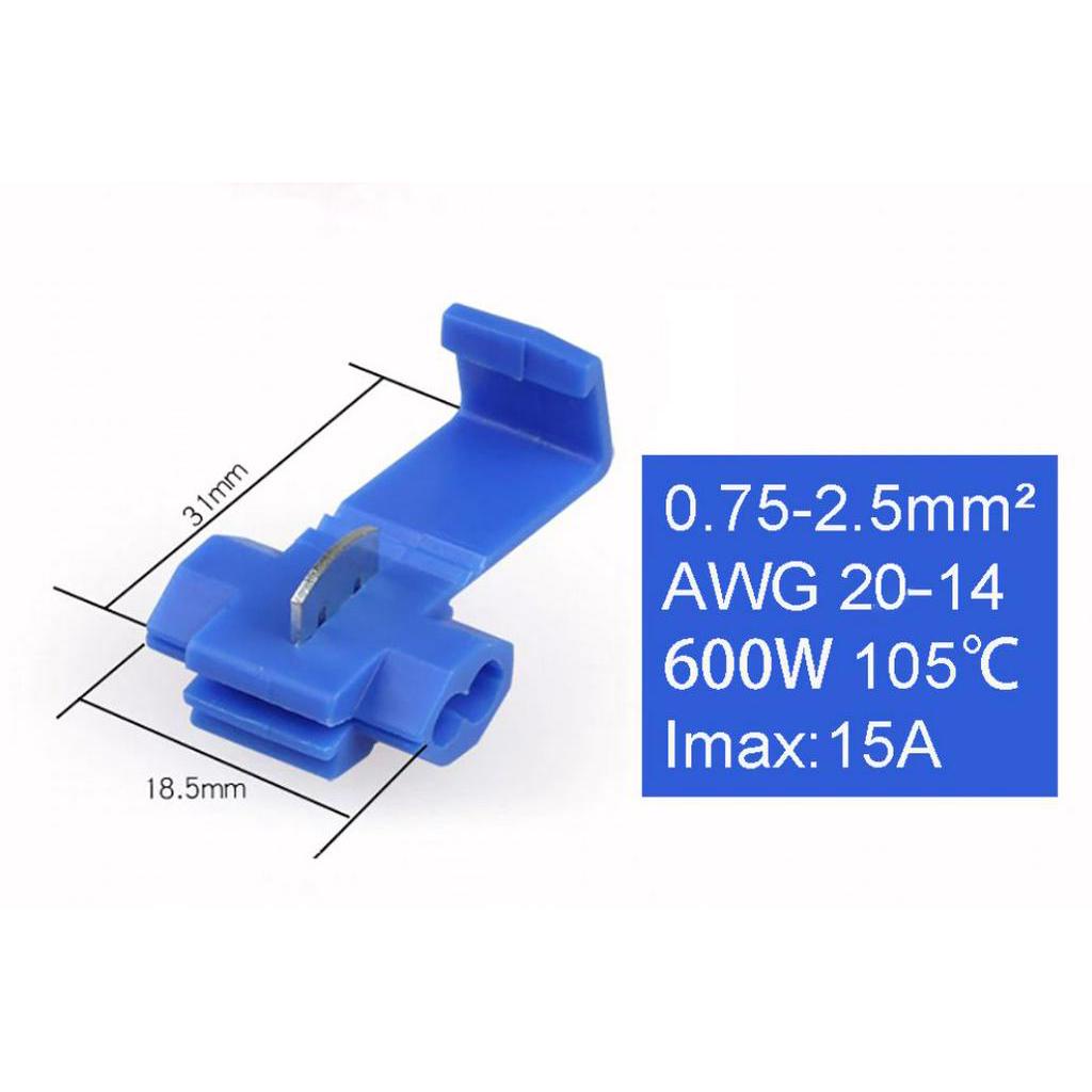 FREE POS 🌹[Local Seller] 50PCS QUICK SCOTCH LOCK WIRE CABLE CONNECTOR CRIMP SCOTCH LOCK BLUE / RED+ Gift