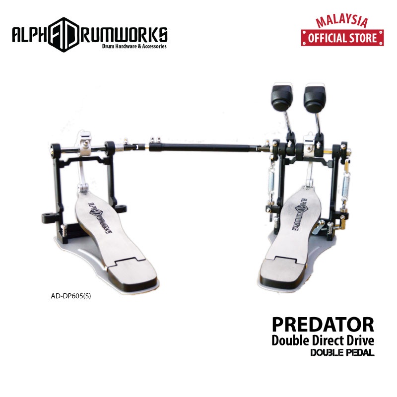 ALPHA DRUMWORKS PREDATOR Double Direct Drive Double Pedal Drum Kick