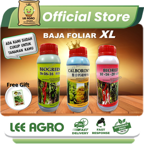 1l Baja Foliar Xl Calboron Biored 16 16 16 Biogreen 10 16 20 Vitamin Air Li Nong Subur Pokok Akar Daun Bunga Buah Yi Shopee Malaysia